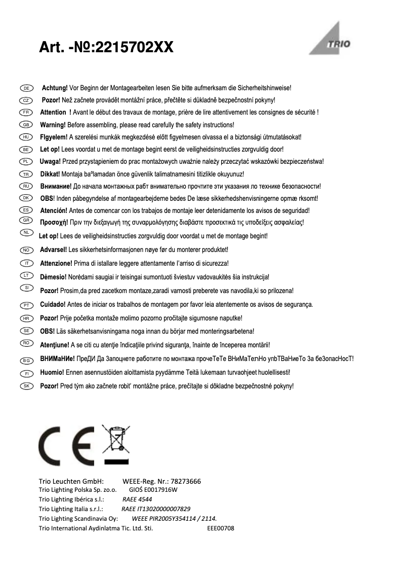 Imagen de la primera página del manual del dispositivo Bolero