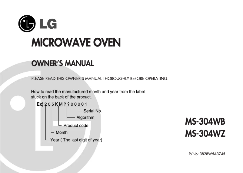 Imagen de la primera página del manual del dispositivo MS-304WZ