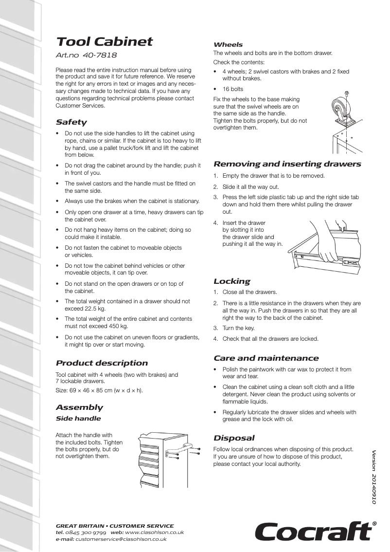 Imagen de la primera página del manual del dispositivo 40-7818