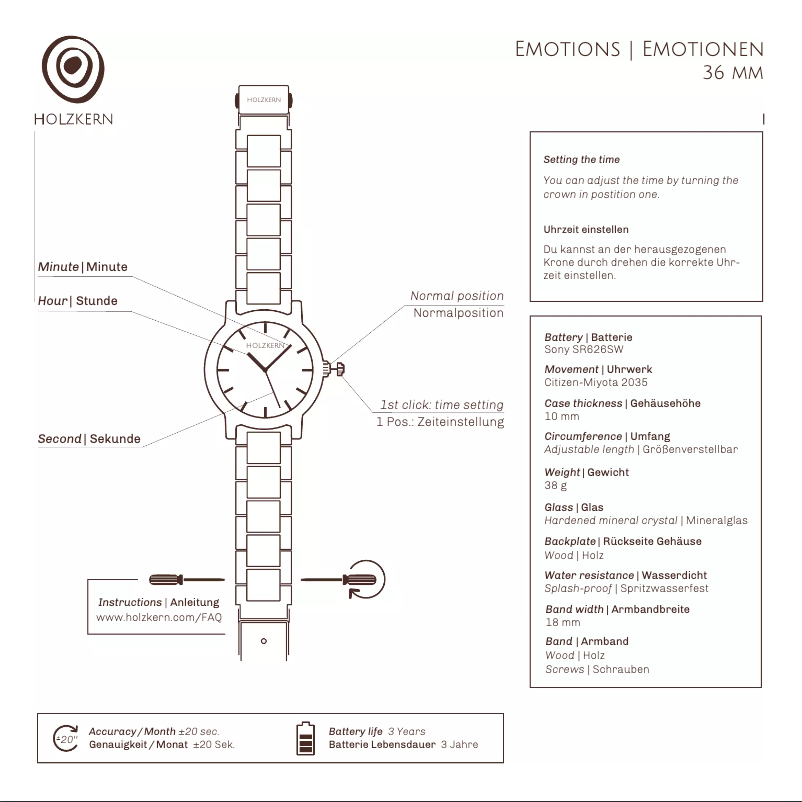 Imagen de la primera página del manual del dispositivo Heiterkeit