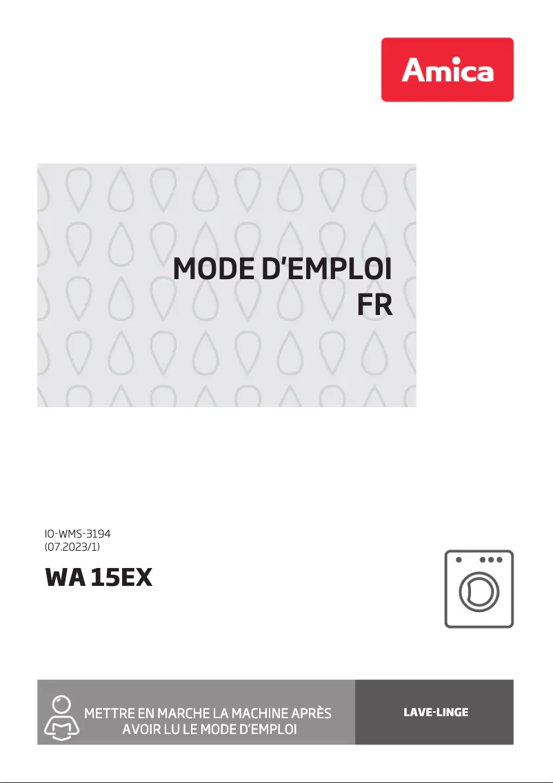 Imagen de la primera página del manual del dispositivo WA 15EX