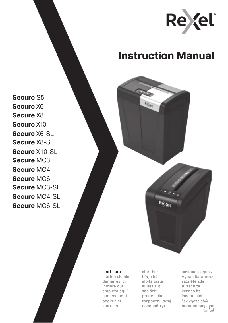 Imagen de la primera página del manual del dispositivo Secure X8
