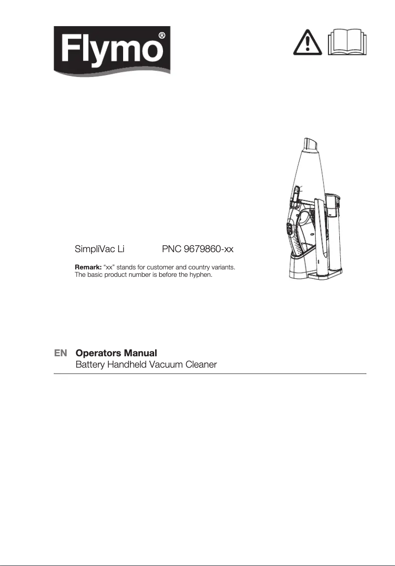 Página nº 1 - Manual de usuario Flymo SimpliVac Li