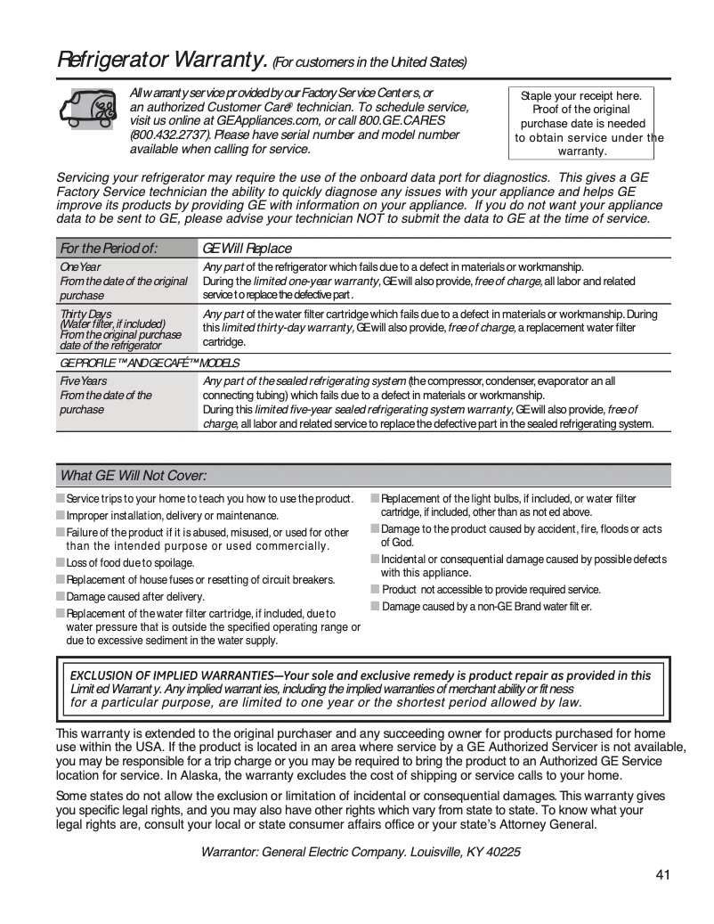 Imagen de la primera página del manual del dispositivo GDE21ESKSS