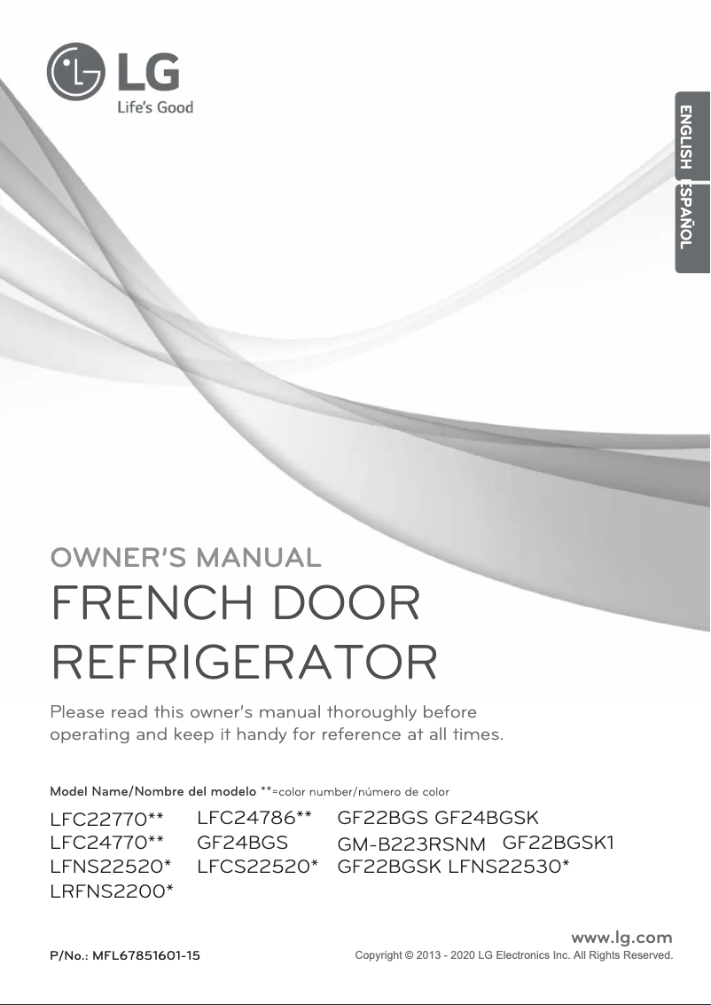 Imagen de la primera página del manual del dispositivo GF24BGSK