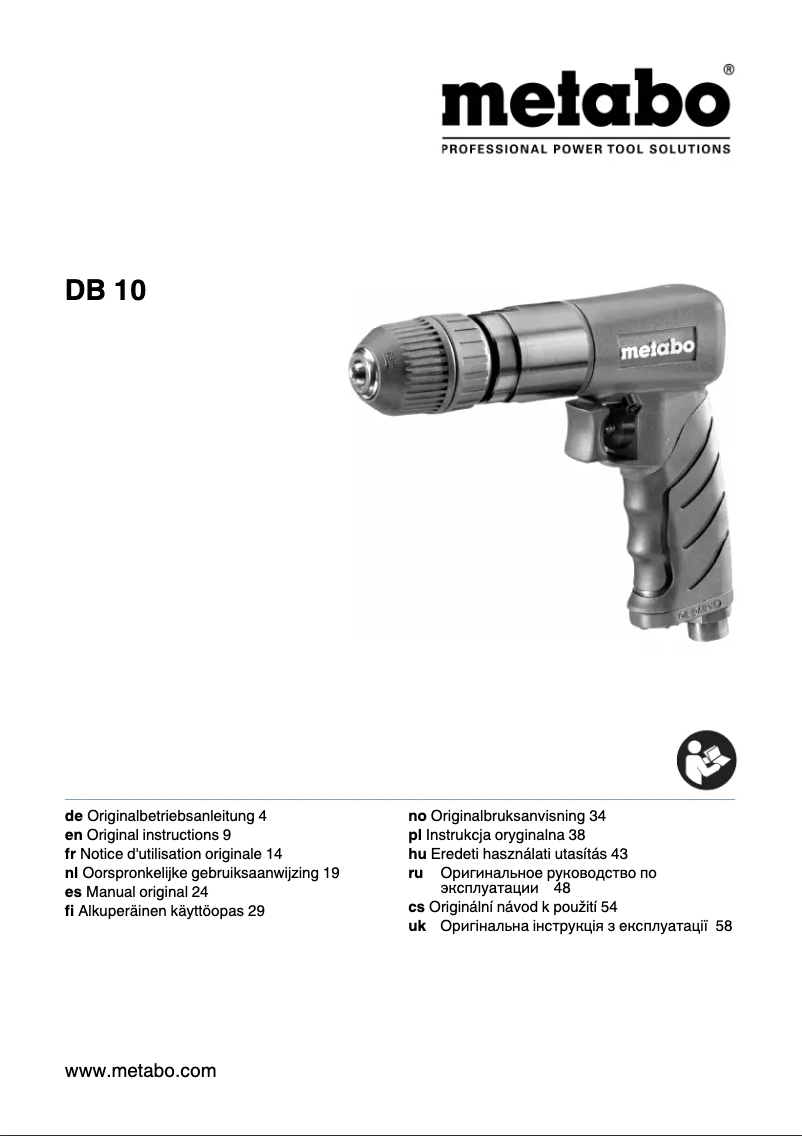 Página nº 1 - Manual de usuario Metabo DB 10