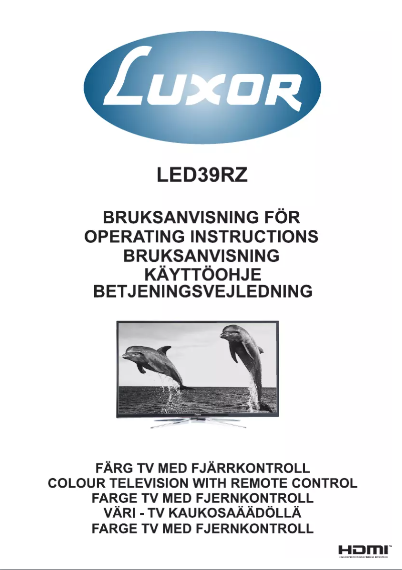 Imagen de la primera página del manual del dispositivo LED39RZ