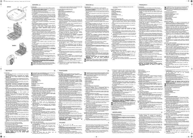 Imagen de la primera página del manual del dispositivo SF5151