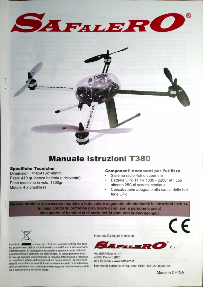 Imagen de la primera página del manual del dispositivo T380