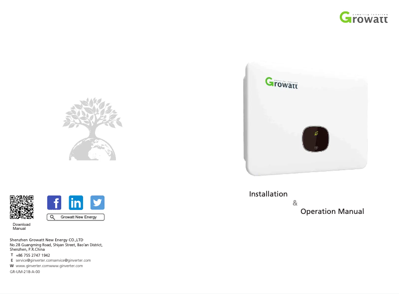 Página 1 del manual Manual de usuario Growatt MID 30KTL3-X