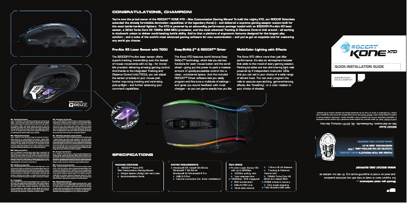 Imagen de la primera página del manual del dispositivo Kone XTD