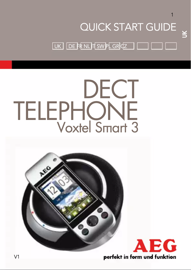 Imagen de la primera página del manual del dispositivo Voxtel Smart3