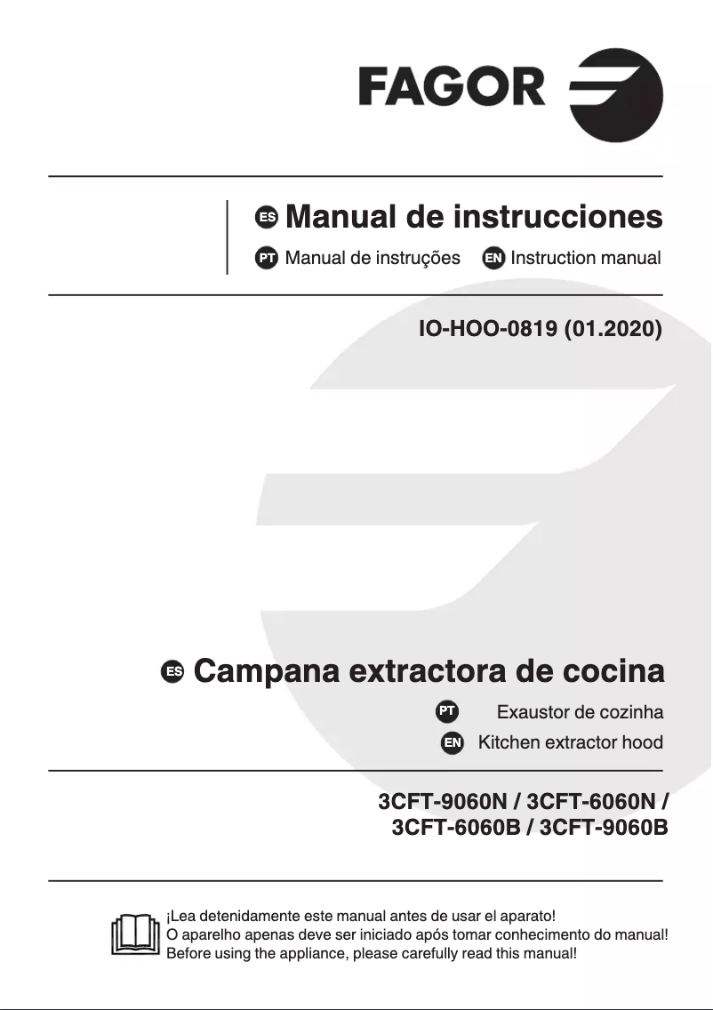 Página 1 del manual Manual de usuario Fagor 3CFT-9060B