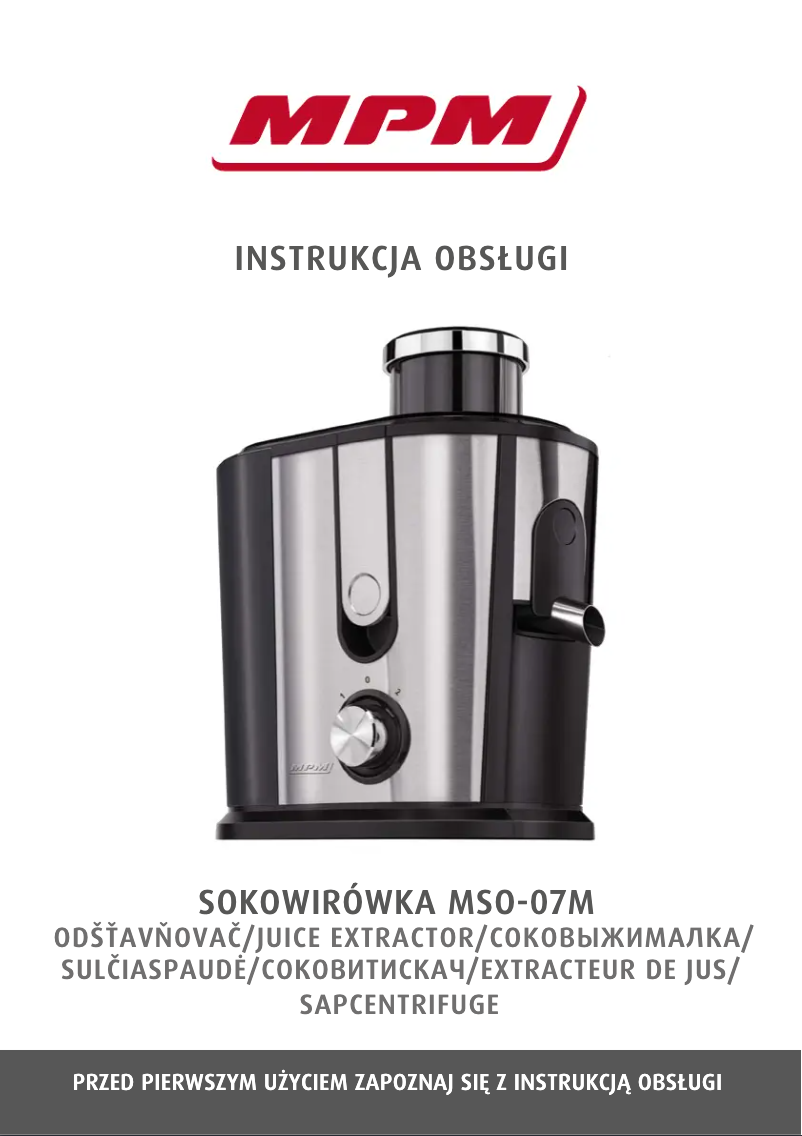 Página 1 del manual Manual de usuario MPM MSO-07M