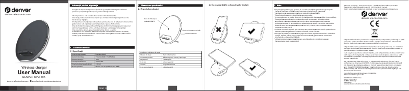 Página 1 del manual Manual de usuario Denver CPQ-10