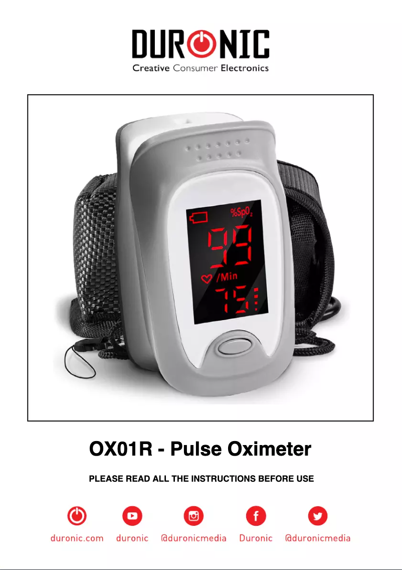 Página 1 del manual Manual de usuario Duronic OX01R