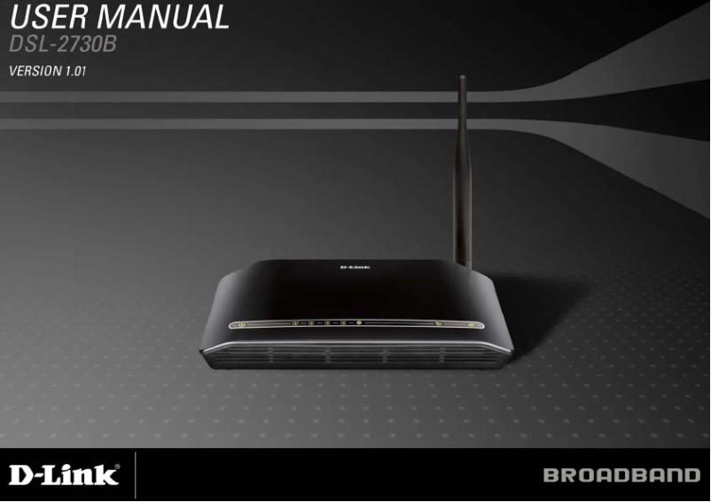 Imagen de la primera página del manual del dispositivo DSL-2730B