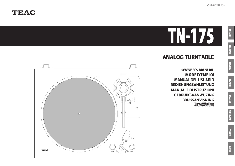 Página 1 del manual Manual de usuario Teac TN-175