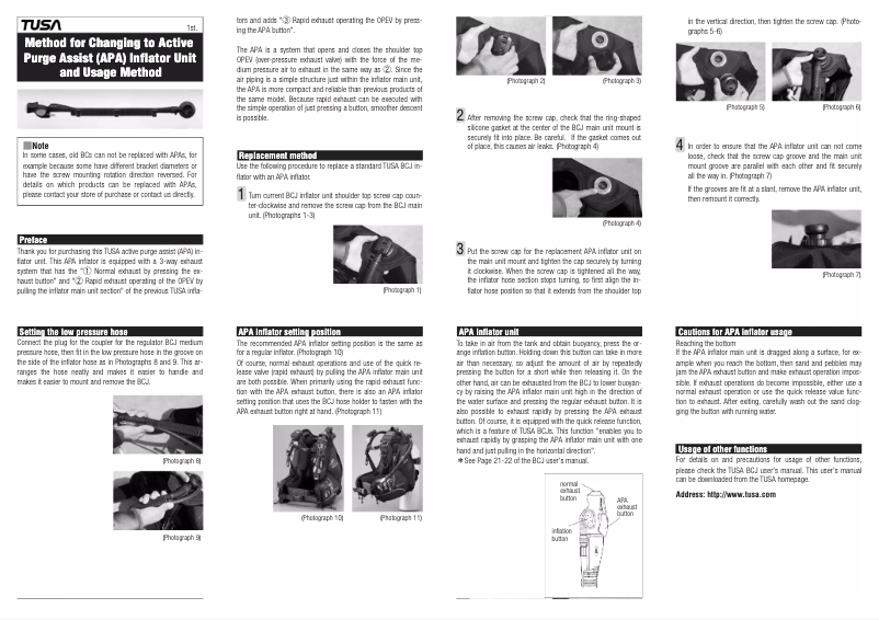 Imagen de la primera página del manual del dispositivo Active Purge Assisit