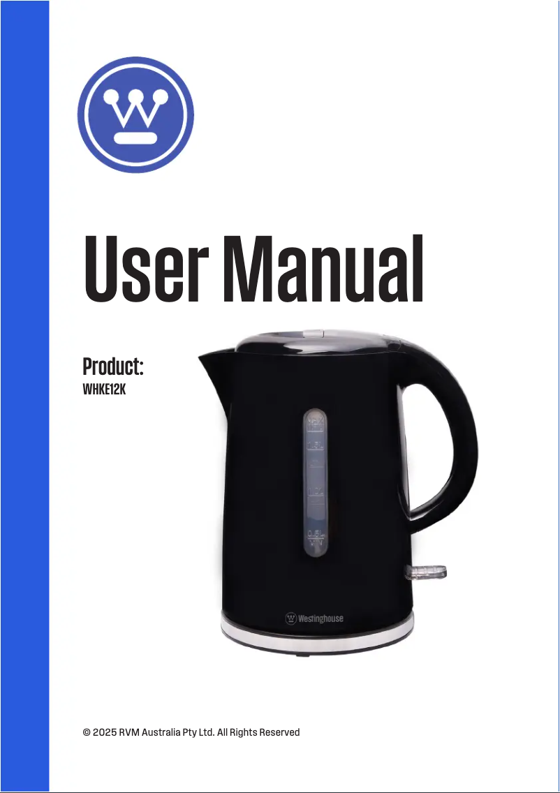 Página 1 del manual Manual de usuario Westinghouse WHKE12K