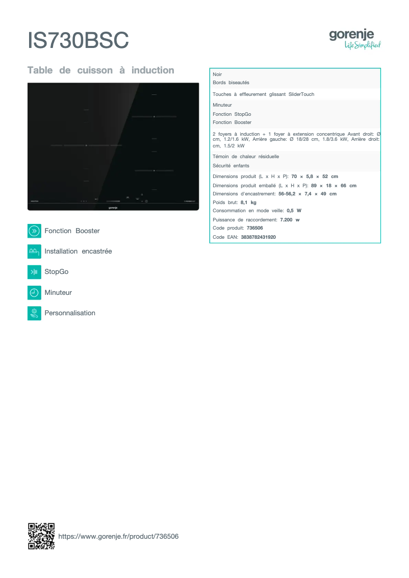 Imagen de la primera página del manual del dispositivo IS730BSC