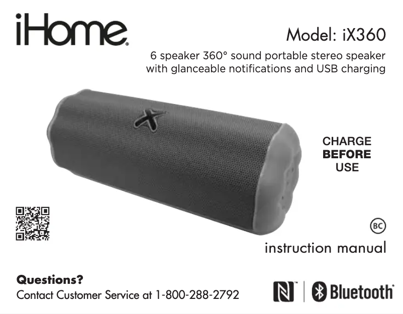 Imagen de la primera página del manual del dispositivo IX360