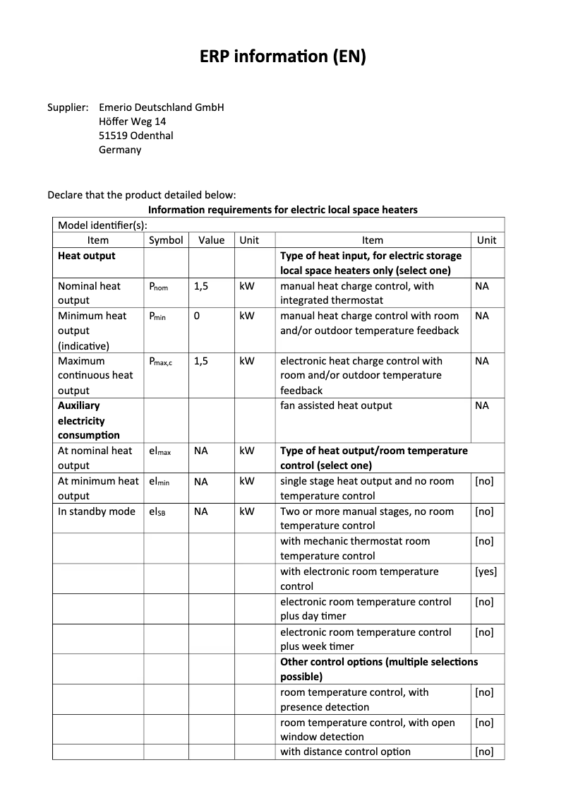 Imagen de la primera página del manual del dispositivo OFR-111385