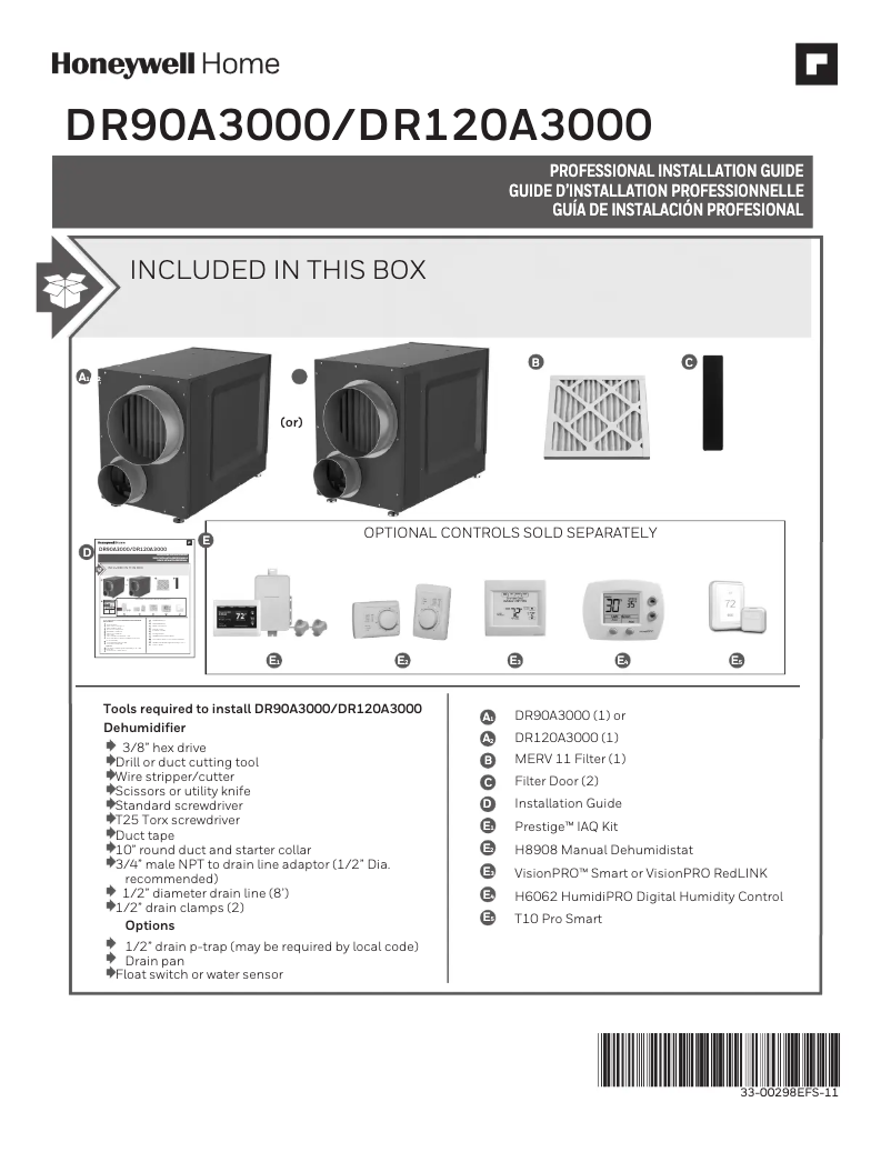 Imagen de la primera página del manual del dispositivo DR120A3000
