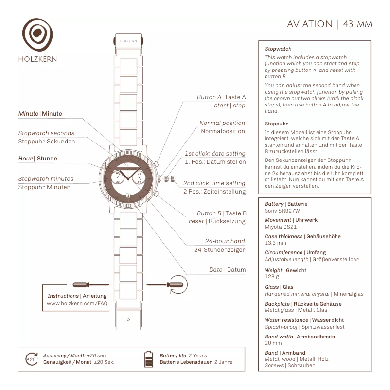 Página 1 del manual Manual de usuario Holzkern Earhart