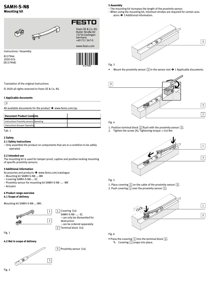 Imagen de la primera página del manual del dispositivo SAMH-S-N8-S-MK