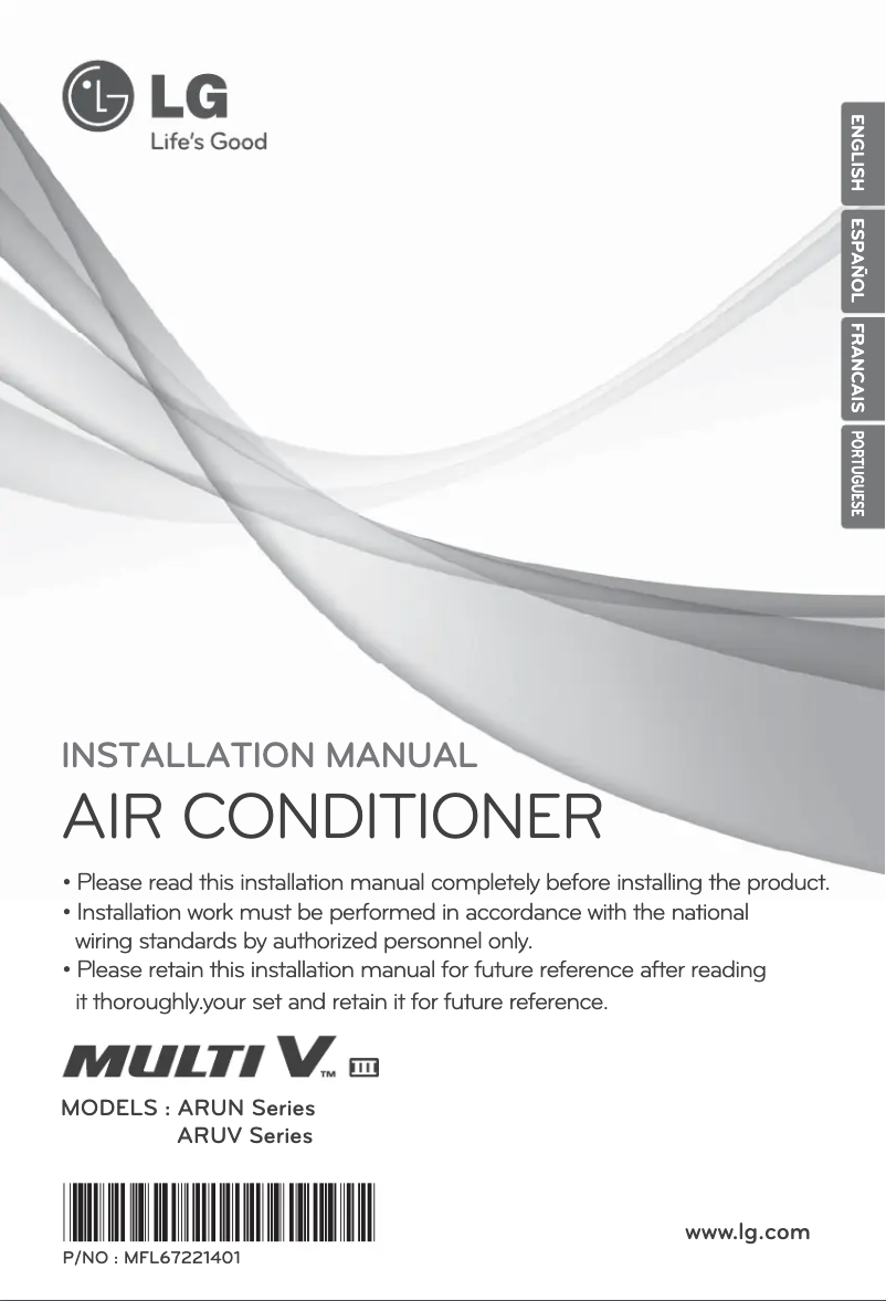 Imagen de la primera página del manual del dispositivo ARUV100LT3