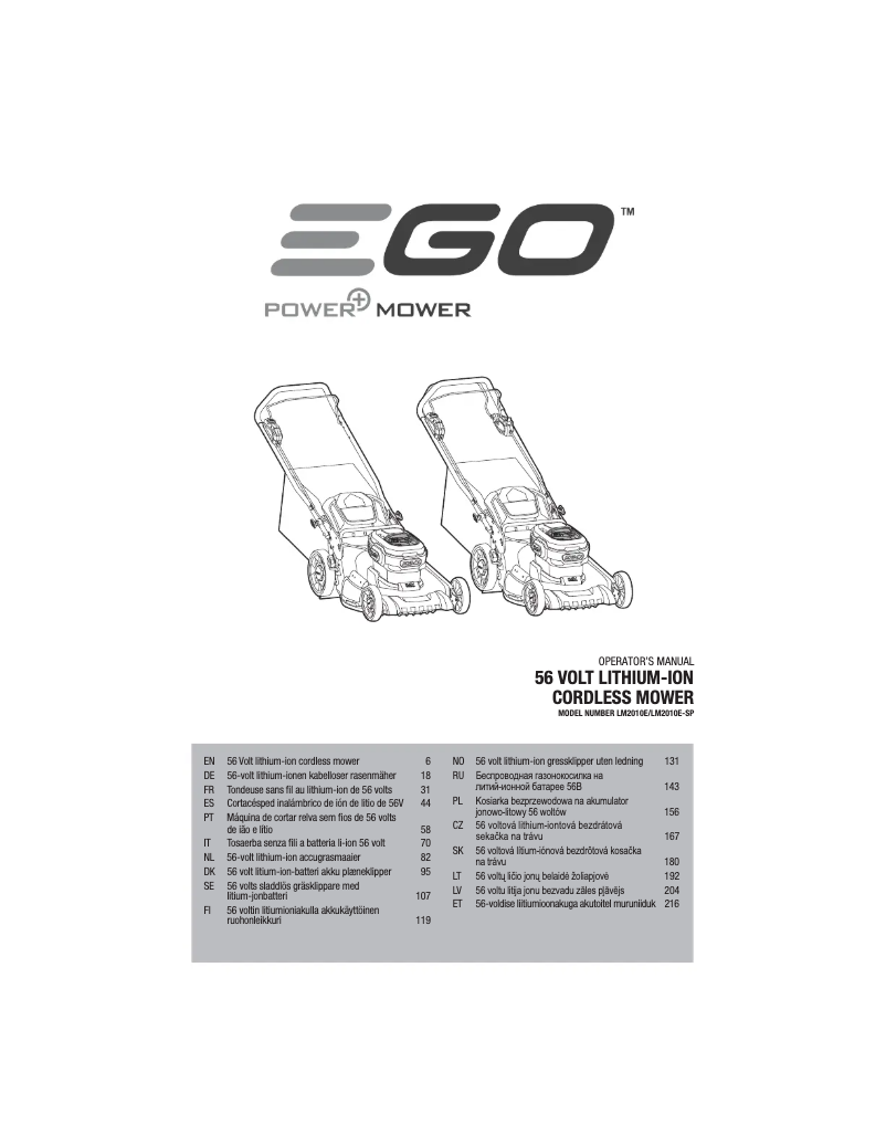 Página nº 1 - Manual de usuario EGO LM2010E