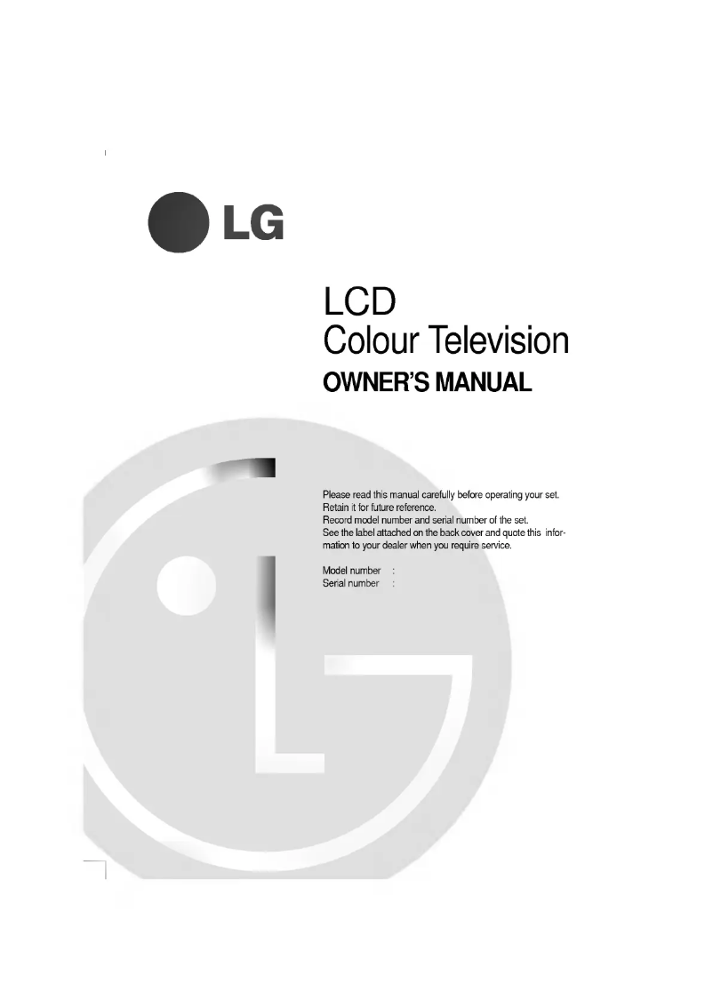 Página nº 1 - Manual de usuario LG LE-15A10