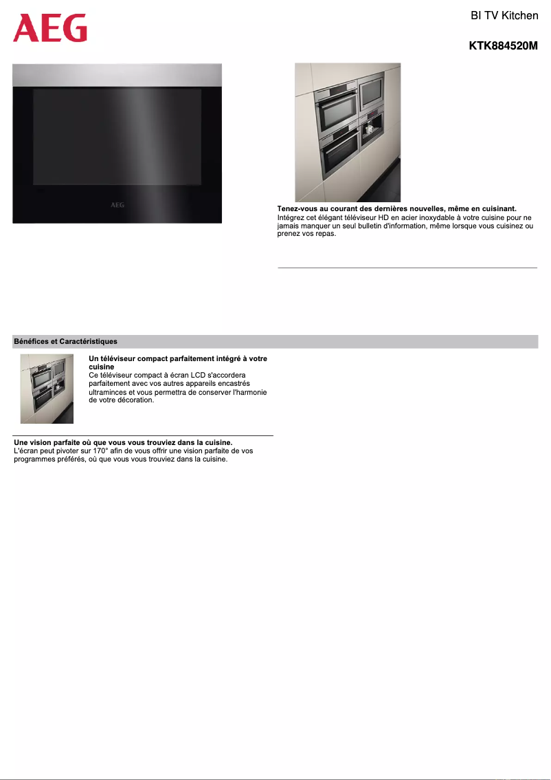 Imagen de la primera página del manual del dispositivo KTK884520M