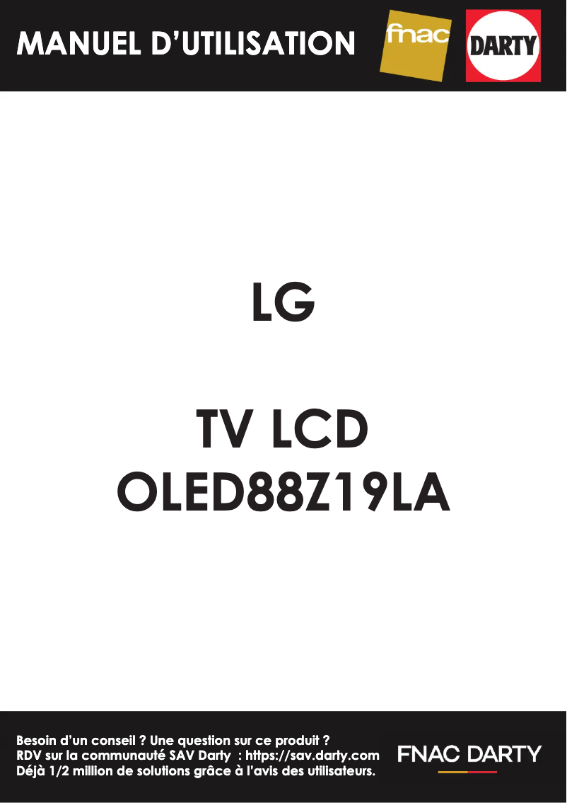 Imagen de la primera página del manual del dispositivo OLED88Z19LA
