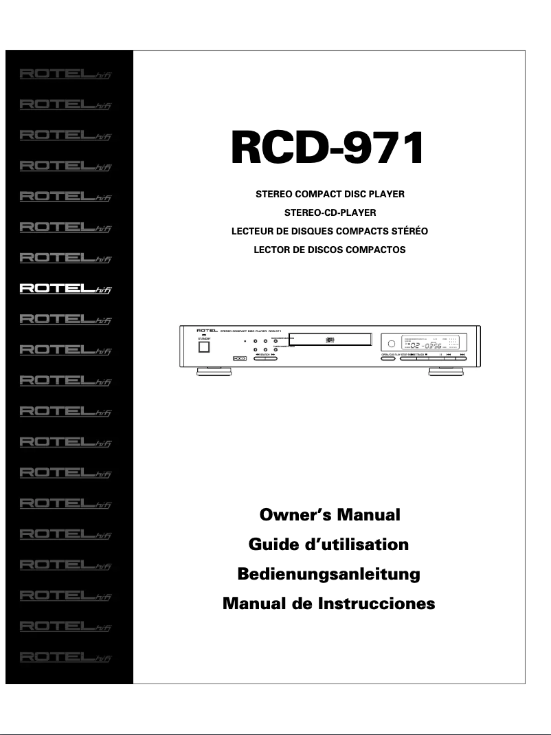 Imagen de la primera página del manual del dispositivo RCD-971