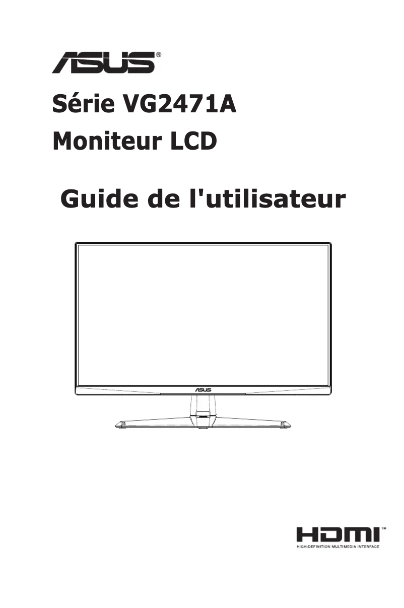 Imagen de la primera página del manual del dispositivo TUF Gaming VG247Q1A