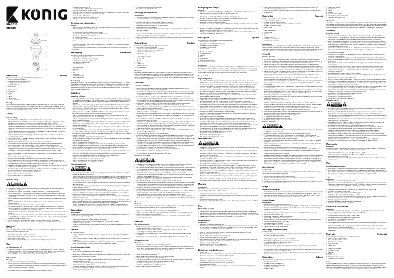 Imagen de la primera página del manual del dispositivo KN-SB10