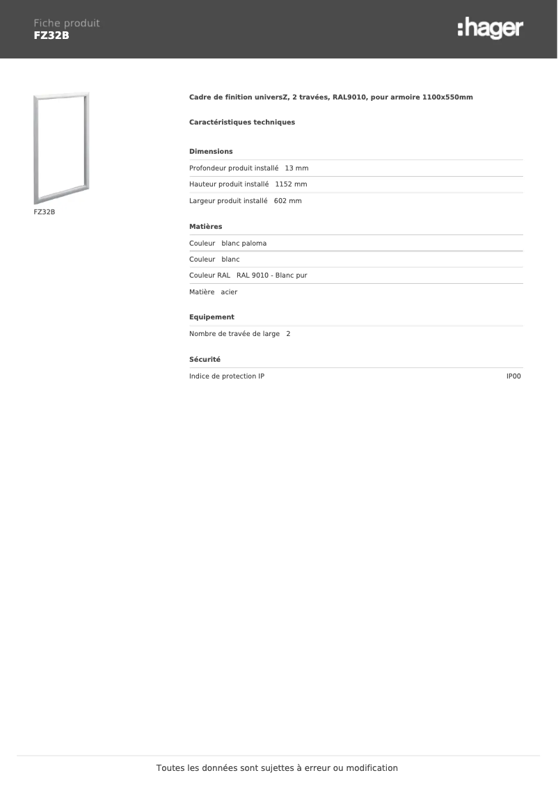 Imagen de la primera página del manual del dispositivo FZ32B