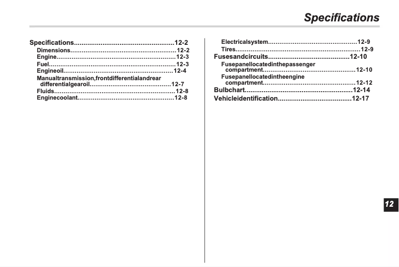 Página nº 1 - Ficha técnica Subaru Legacy (2012)