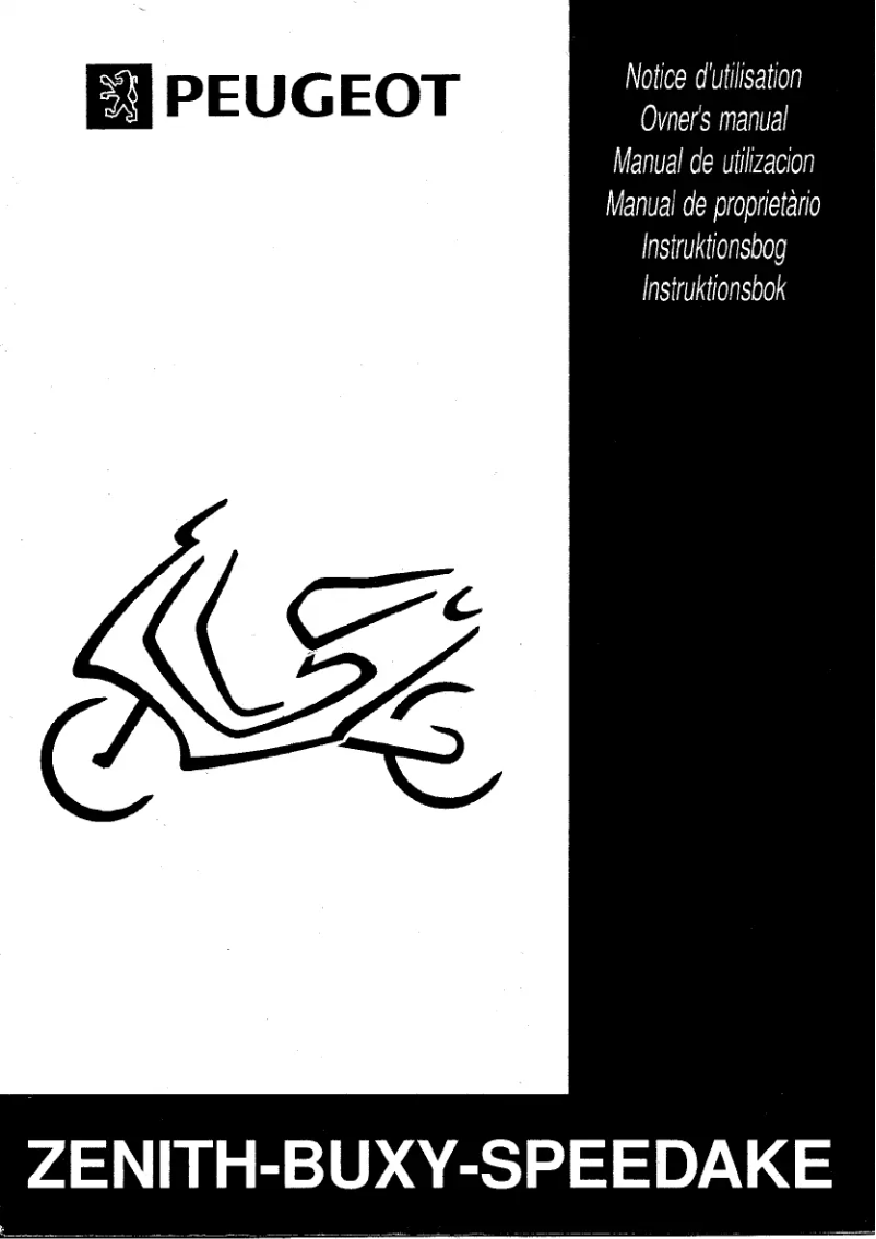 Página 1 del manual Manual de usuario Peugeot Speedake