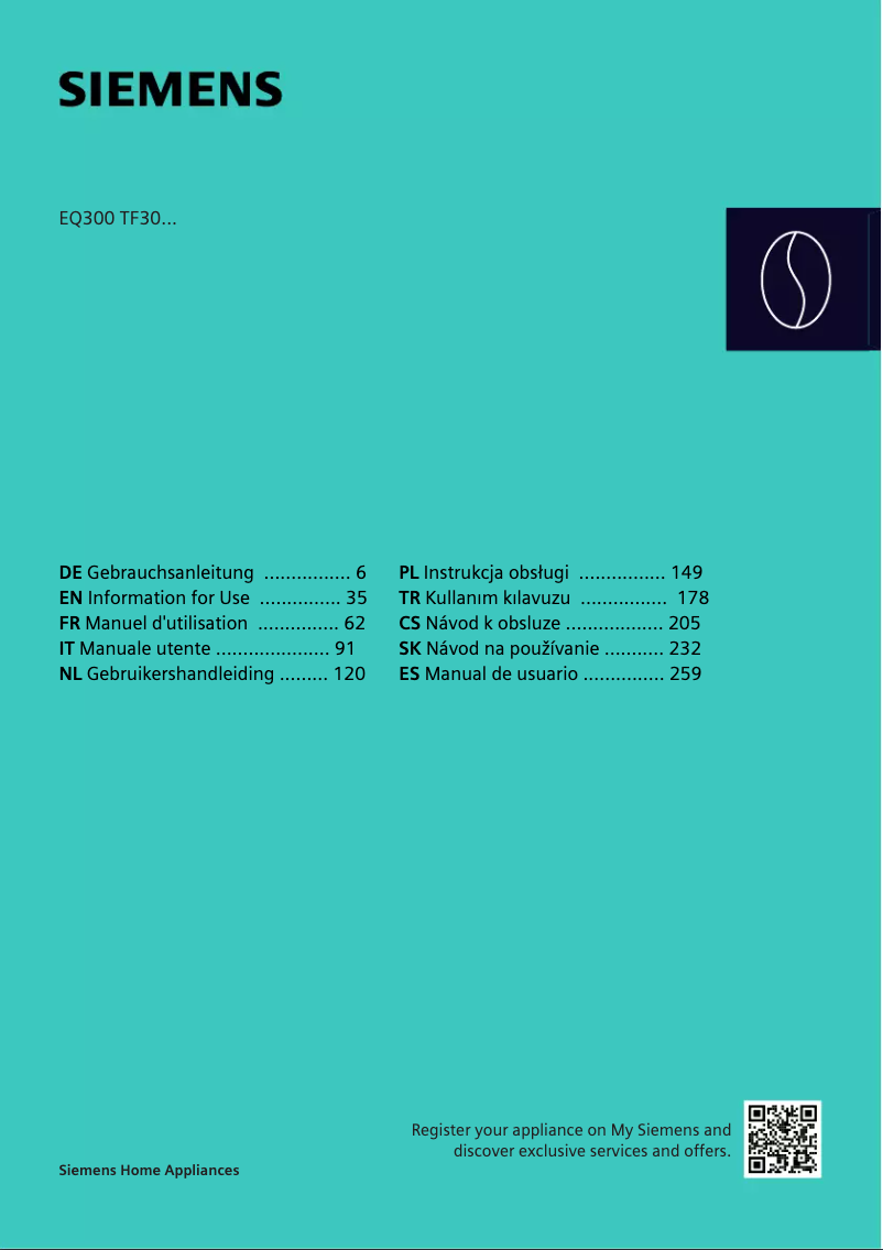 Imagen de la primera página del manual del dispositivo EQ300 TF305E07