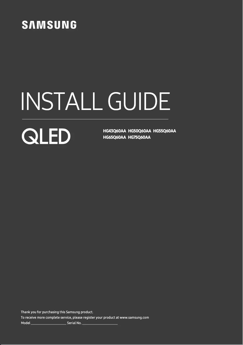 Imagen de la primera página del manual del dispositivo HG55Q60AA