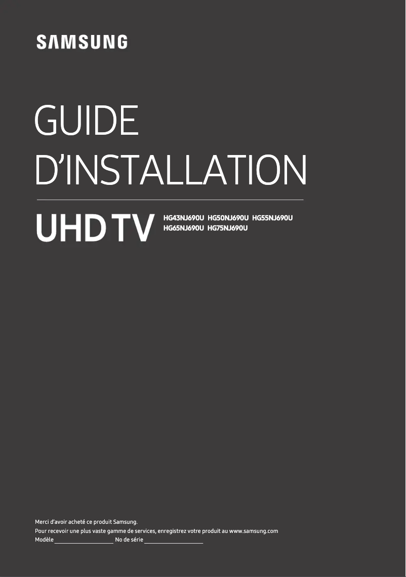 Imagen de la primera página del manual del dispositivo HG50NJ690UF