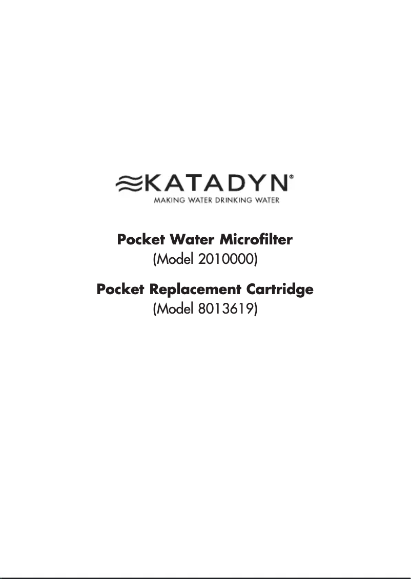 Página 1 del manual Manual de usuario Katadyn POCKET