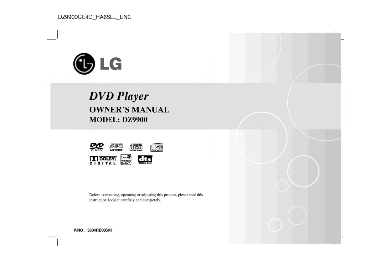 Página 1 del manual Manual de usuario LG DZ9900CE4D