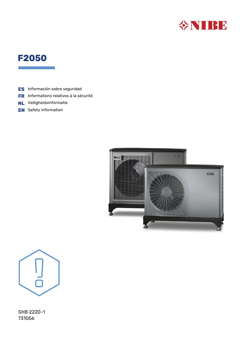 Imagen de la primera página del manual del dispositivo F2050