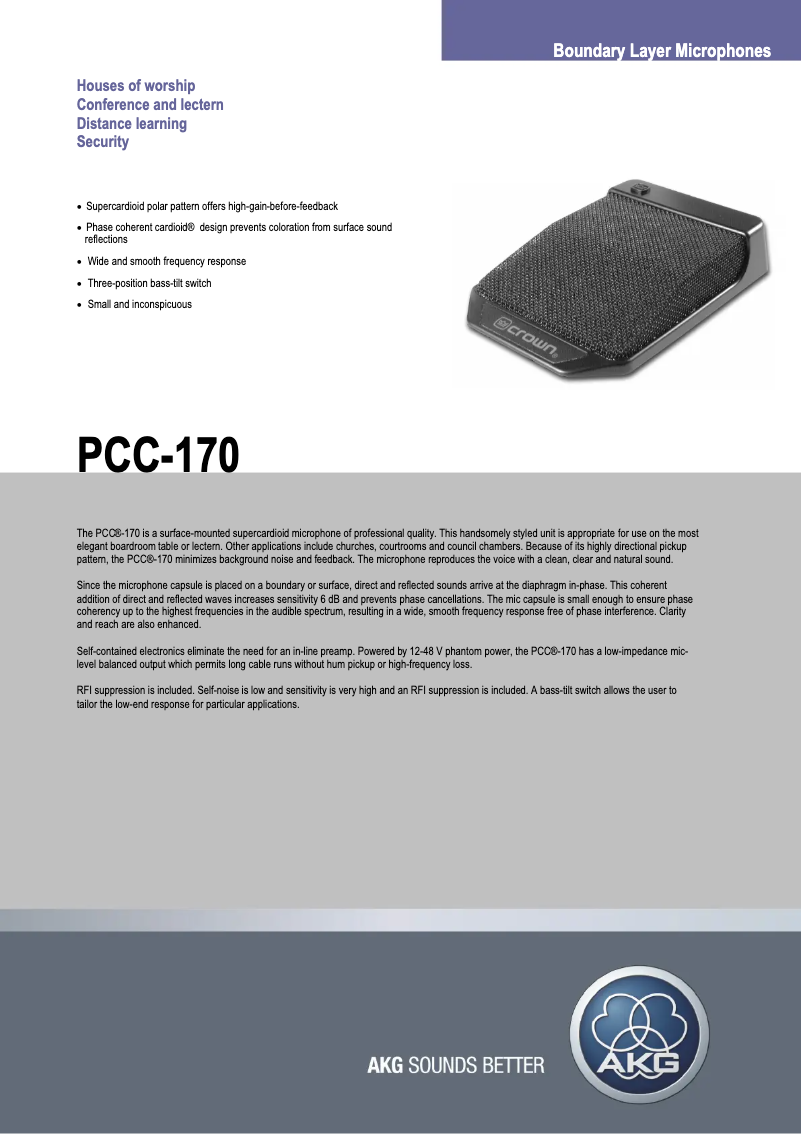 Imagen de la primera página del manual del dispositivo PCC170