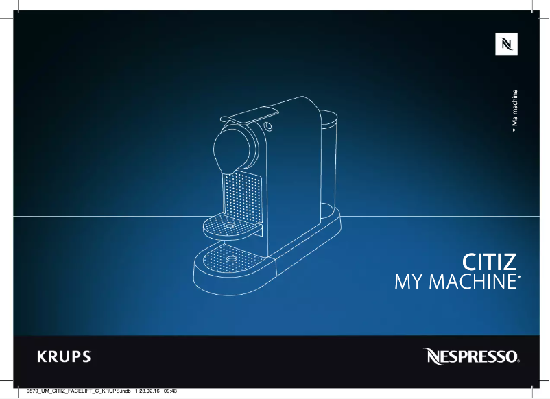 Imagen de la primera página del manual del dispositivo Nespresso CitiZ XN7405