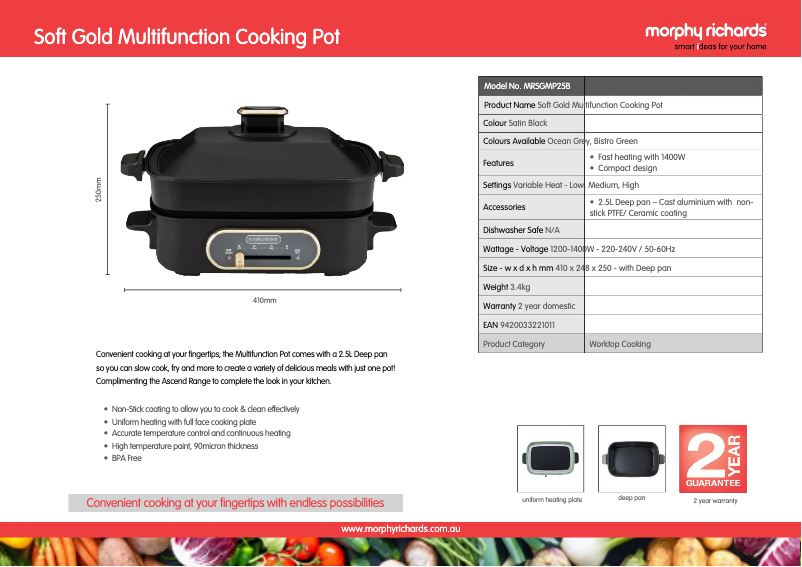 Imagen de la primera página del manual del dispositivo MRSGMP25B